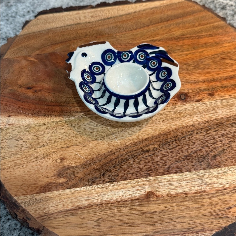 Polish pottery egg cup